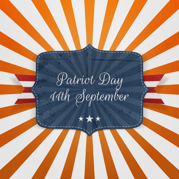 Patriot Day 11 September Badge — Stock vektor