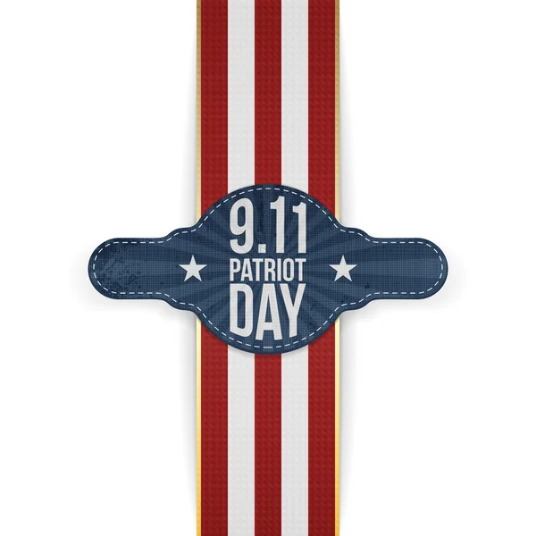 Patriot Tag 9-11 realistisches patriotisches Banner — Stockvektor