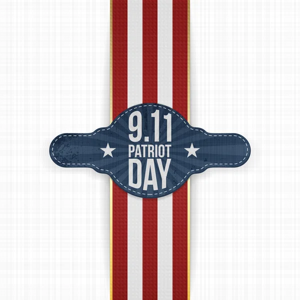 Patriot Tag 9-11 realistisches patriotisches Etikett — Stockvektor