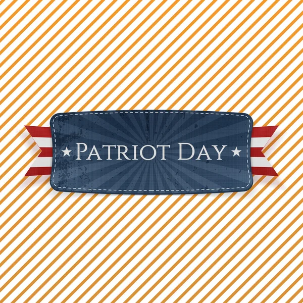 Emblema y cinta del Día del Patriota — Vector de stock