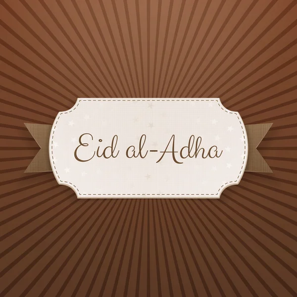 Aïd al-Adha Texte sur papier Tag — Image vectorielle