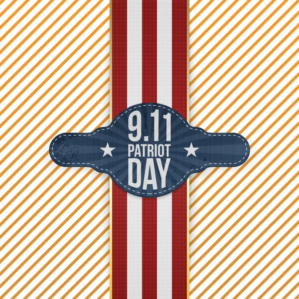 Patriot Tag 9-11 realistisches patriotisches Emblem — Stockvektor