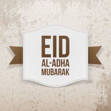 Islam kağıt kartı bayram Kurban Bayramı metinle