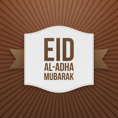 Kağıt kartı şablonu ile bayram Kurban Bayramı metin