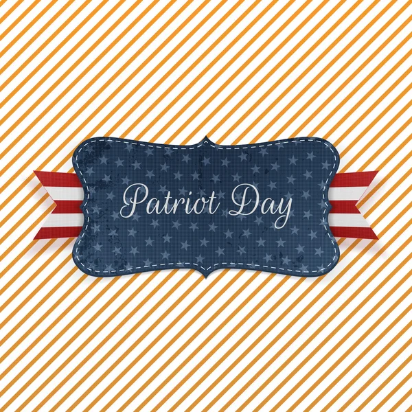 Patriot Day Etikett mit Schleife — Stockvektor