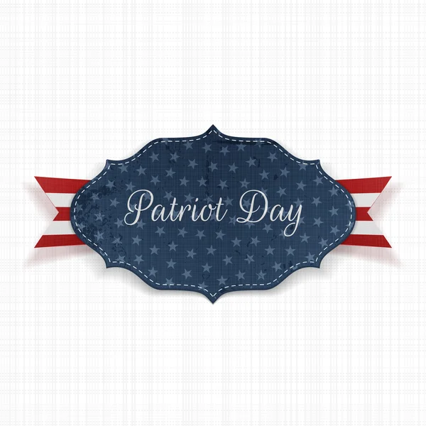 Etiqueta de papel con Patriot Day Texto y cinta — Vector de stock