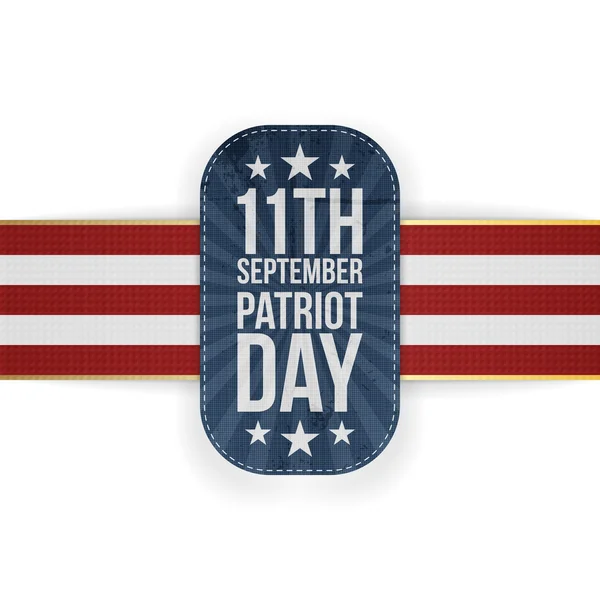 Jour du Patriote 11 septembre Bannière nationale — Image vectorielle