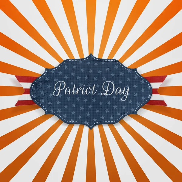Modelo de cartão de papel com Patriot Day Text —  Vetores de Stock