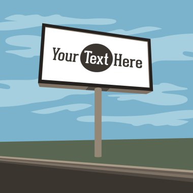 Ticari ayaklıklı boş sokak tabela