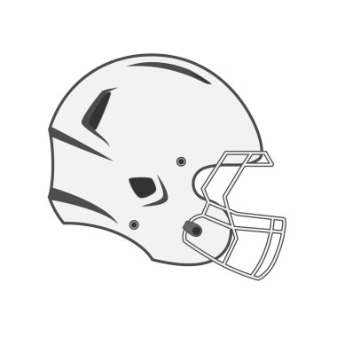 Design of white Football Helmet clipart