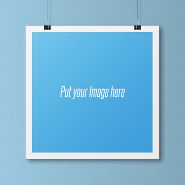 Duvar gerçekçi boş Poster şablonu