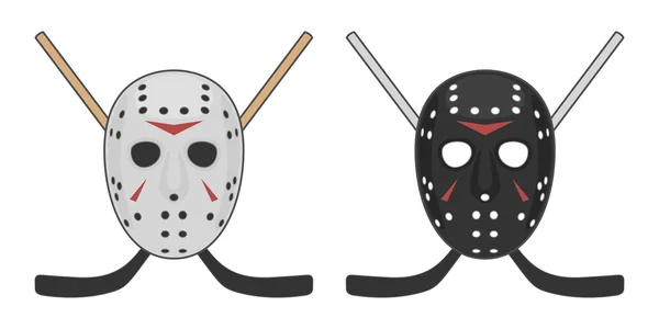 Máscara de Hockey Horror para Halloween — Vector de stock