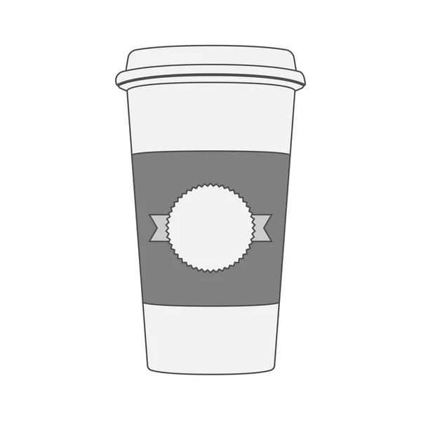 Taza blanca de café para su etiqueta — Vector de stock