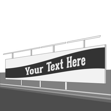 Açık ticari Stand ile Banner kalkan sokakta