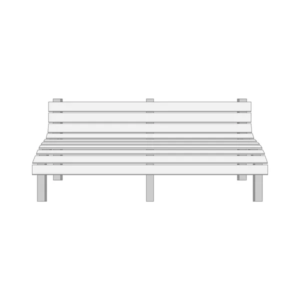 单白色现代长凳 — 图库矢量图片