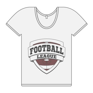 Tek beyaz T-Shirt futbol etiketi