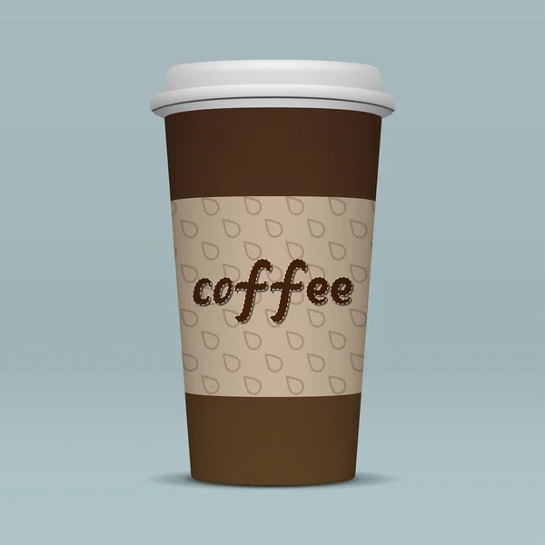 Tasse à café en papier réaliste — Image vectorielle