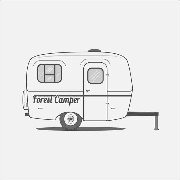 Husvagn - mobila hus för Camping — Stock vektor