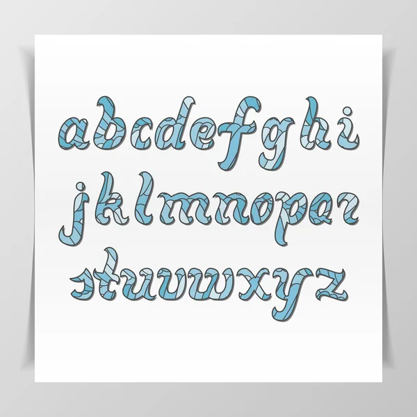 Original handgeschriebenes lateinisches Alphabet — Stockfoto