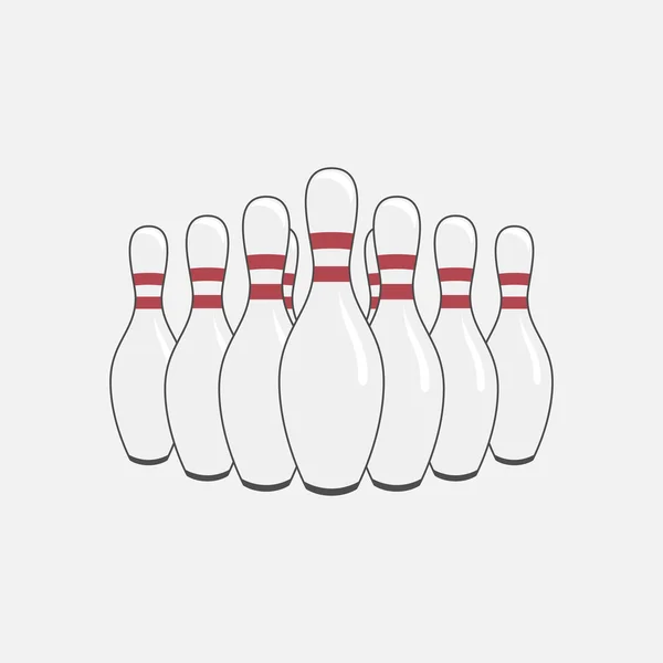 Group of Bowling Pins — Stock Vector