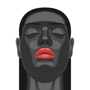 Güzellik Model siyah deri ile