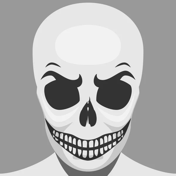 Страшный скелетный монстр на Хэллоуин — стоковый вектор