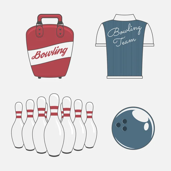 Zestaw elementów do zespołu Bowling — Zdjęcie stockowe