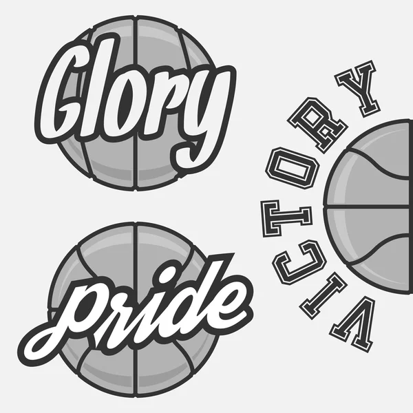 Conjunto de Logotipos del Equipo de Baloncesto —  Fotos de Stock