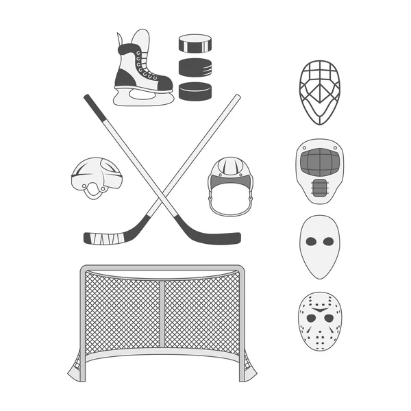 Set of Hockey Elements — Stock Photo, Image