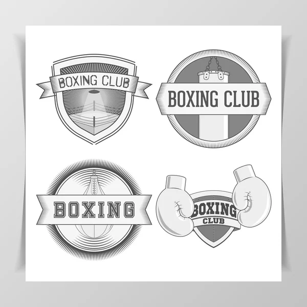 Set di etichette da boxe vintage — Foto Stock