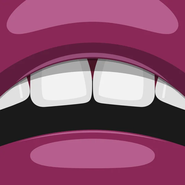 Open Mouth with white Teeth and purple Lips — Stock Photo, Image