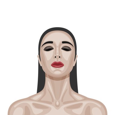 Güzellik esmer kadın kapalı gözlerle