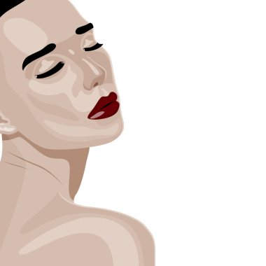 Güzellik genç kadın onun omuz üzerinden döndü