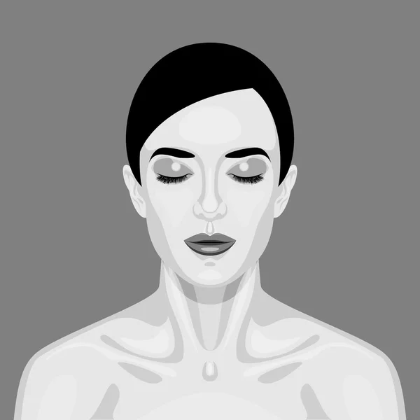 吸血鬼の女を眠っている黒と白 — ストック写真