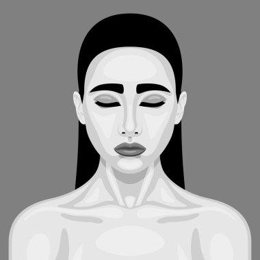 Uyku vampir kadın retro