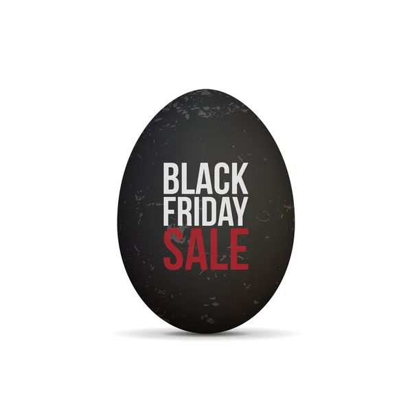 Black Friday Sale Text on realistic Egg — Stock Vector