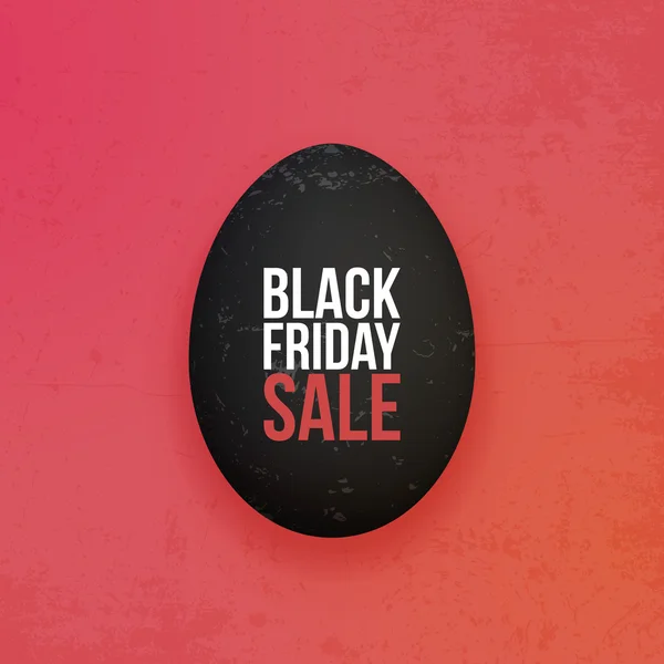 Black Friday Sale realistic Egg — Stock Vector