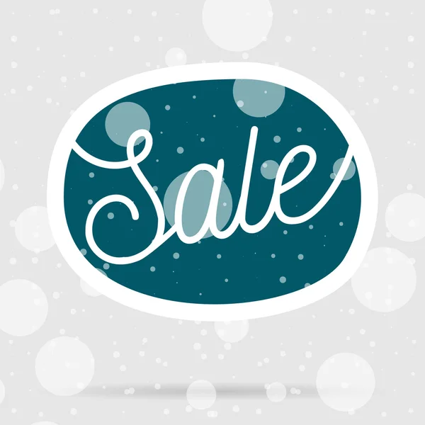 Christmas Sale blue Bubble on Snow Background — Stock Photo, Image