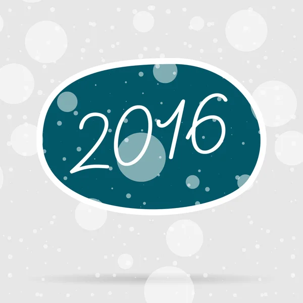 Gott nytt år 2016 Text med snö — Stockfoto