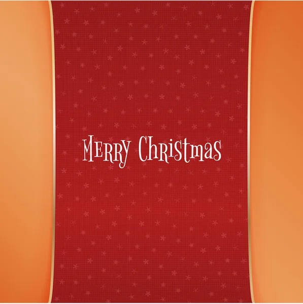 Fond rouge de Noël avec flocons de neige blancs — Image vectorielle
