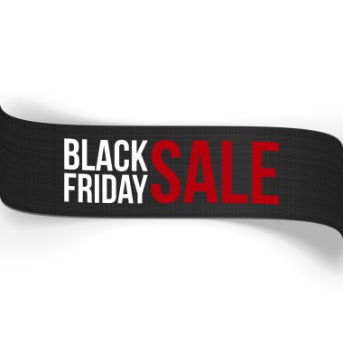 Siyah Cuma satış eğri vektör şerit