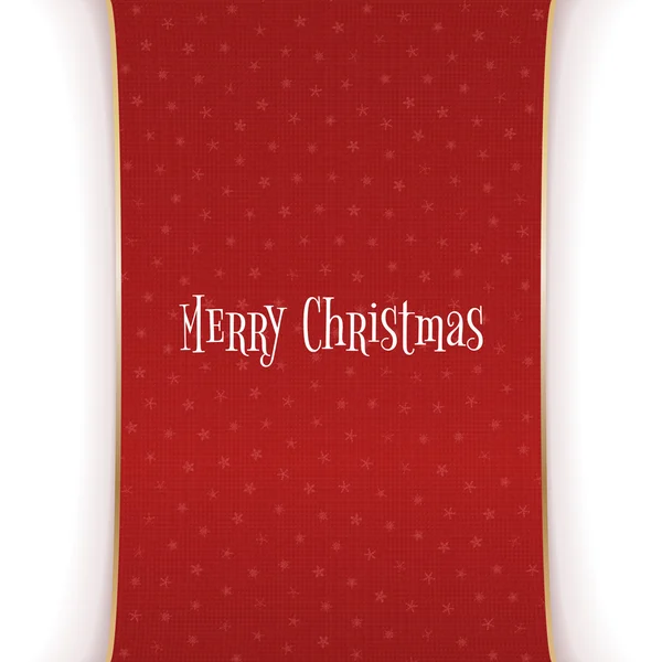 Boże Narodzenie czerwony transparent z białe płatki śniegu — Wektor stockowy