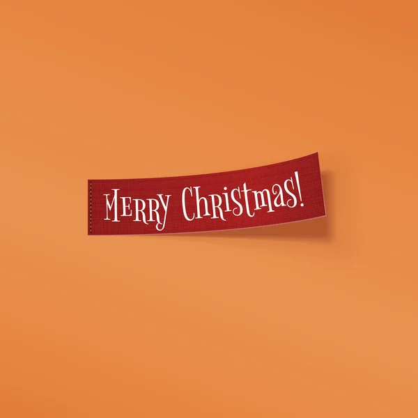 Ruban courbé réaliste rouge Noël — Image vectorielle
