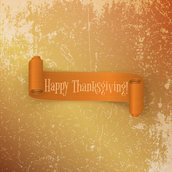 Ruban de défilement réaliste de Thanksgiving — Image vectorielle