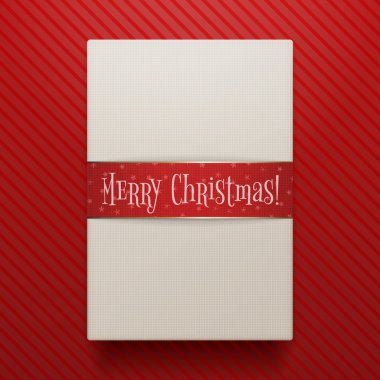 Noel gerçekçi kağıt hediye kutusu şablonu