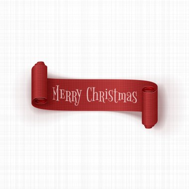 Gerçekçi eğri kağıt yılbaşı Banner