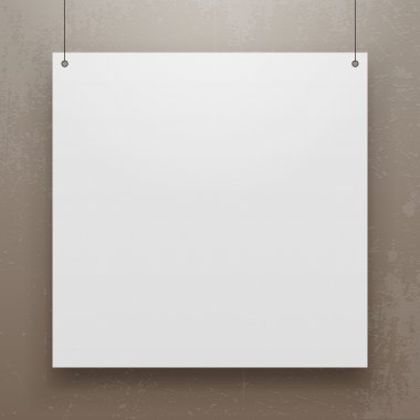 Gerçekçi kağıt levha Meydanı Mockup