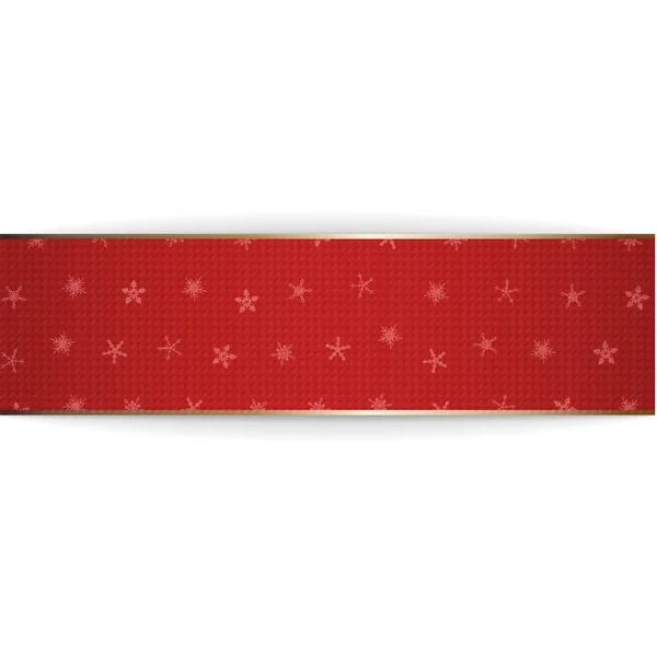 Realistic red bend paper Christmas Ribbon — Stock Photo, Image