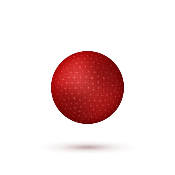 Ρεαλιστική κόκκινη Χριστουγεννιάτικη μπάλα με σκιές — Φωτογραφία Αρχείου