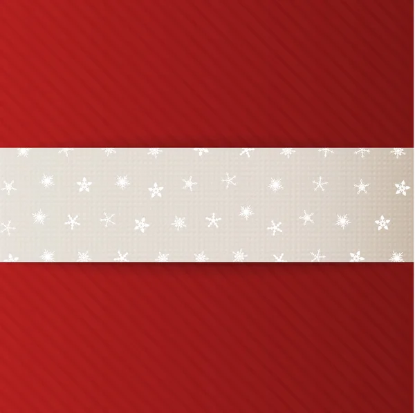 Banner de Navidad blanco grande sobre fondo rojo —  Fotos de Stock